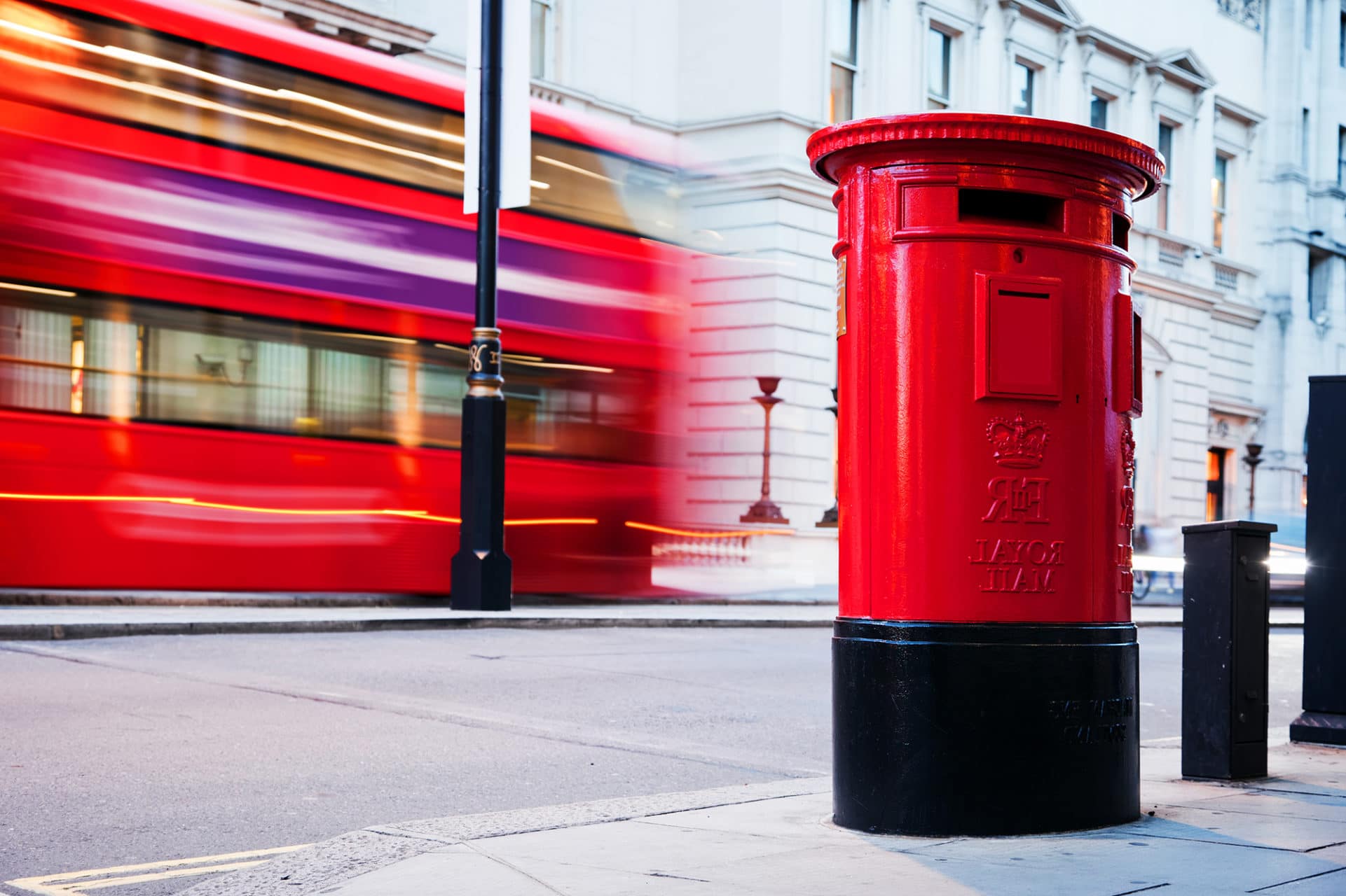 Traditional Old Red Post Box For Mail And Delivery Of Letters